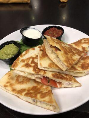 Chicken Quesadillas.