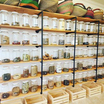 Over 90 bulk herbs & teas