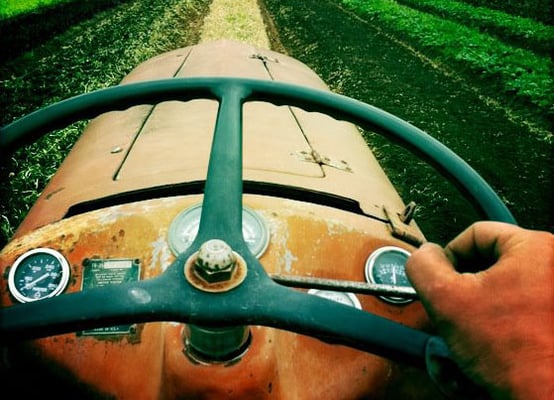 One of our guys snapping a shot from his favorite spot - the tractor