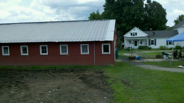 Horse barn and main house