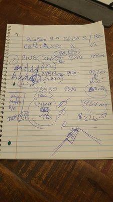 Ridiculous roof estimate from clear water exteriors.  Their price went from $26k to $21.5k (more than double the cost it should be).