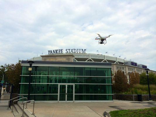 Droning in NY at the iconic Yankee stadium for one of our 15ras