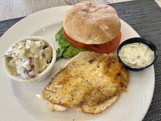 Great grouper sandwich for $12.90