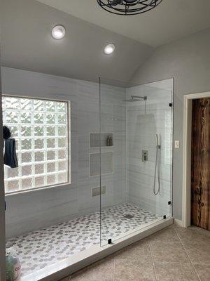 our Amazing new walk in shower and dry area!