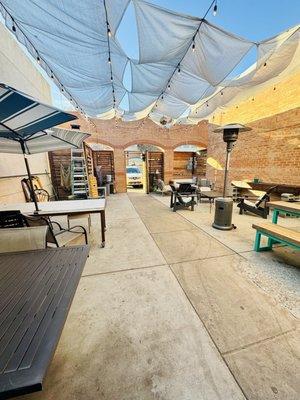 Outdoor patio seating in back!