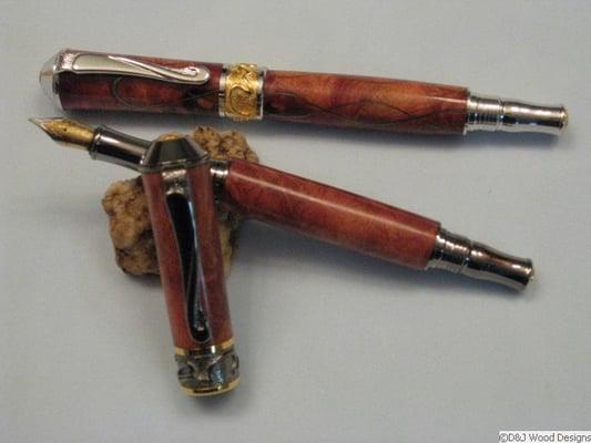 Handmade wood pens with exotic woods from around the world. Choose from fountain pens, rollerball pens and ballpoint pens.