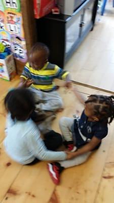 The children enjoy socializing and learning how to get along in a group.