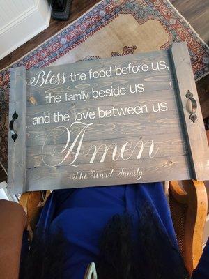 New stove cover for their new home! Beautiful closing gift for an awesome couple to work with.