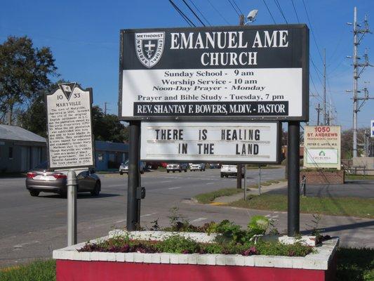 Sign on Hwy. 61.