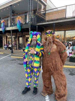 My partner in crime during the parade.