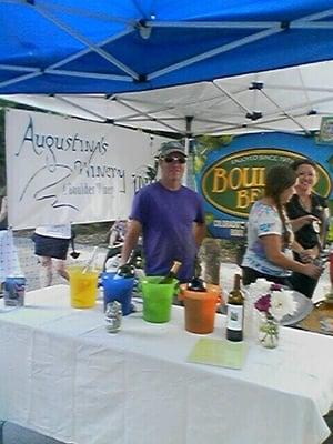 Wine and beer garden. Boulder County Farmers Market