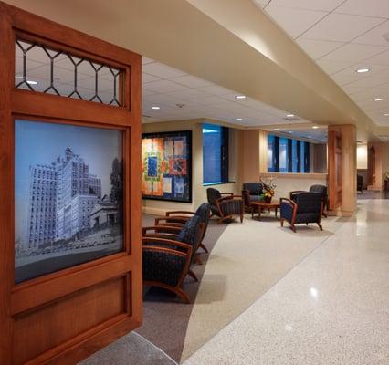 Concourse level of the Critical Care Hospital at VCU Medical Center