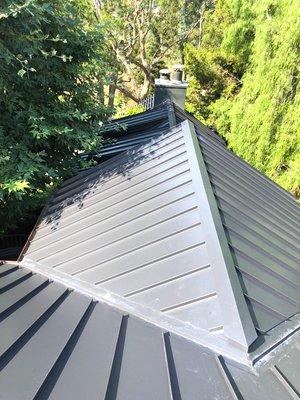 Sheet metal roof job done in Malibu, Ca.