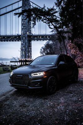 Satin Black wrapped Audi SQ5