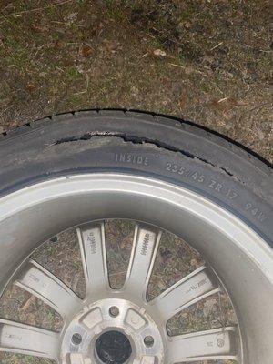 Two months after buying 4 brand new tires and one of them explodes driving 40 down a paved road. What's going on?