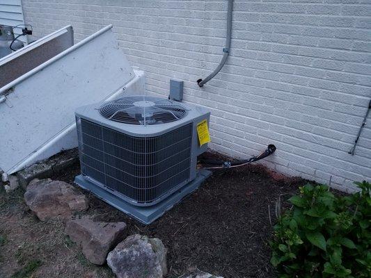 Outdoor Condenser for Oil Furnace Installation