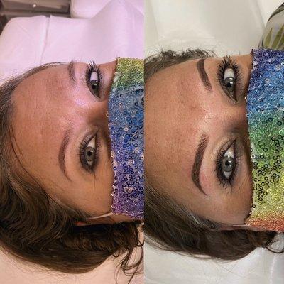 Ombré Brows Retouch Before and After