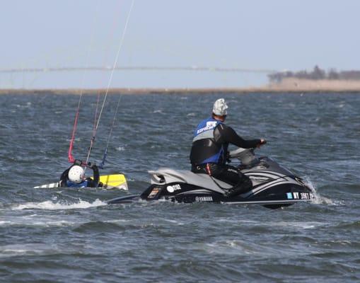 Jetski support from IKO certified instructors