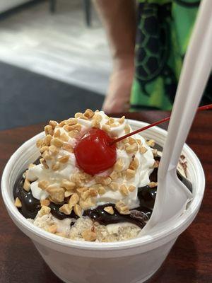 Hot fudge sundae!