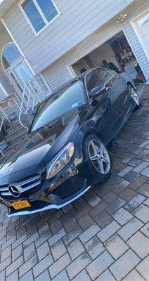 Mercedes c300 came in for interior exterior wash and clay bar