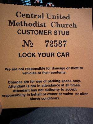 Read very carefully before you park here!