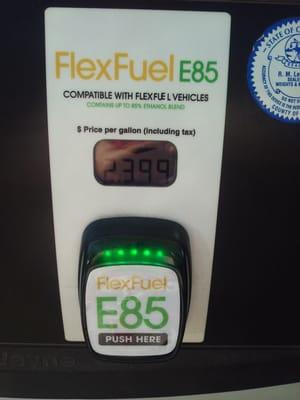 So glad i found this station! Not very many around... I love FlexFuel!! If your car can take it USE IT!!