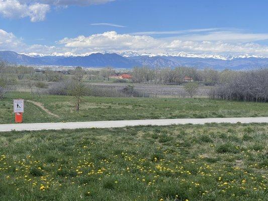 Mountain View down the greenway trail