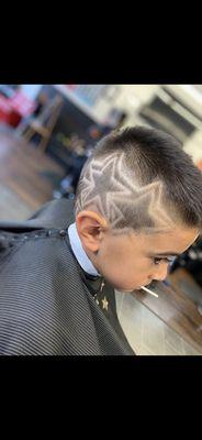 Great haircut with design!