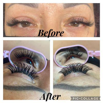 Lash Fill before and after.