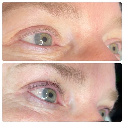 Before & after   Eyelash Lift & Tint