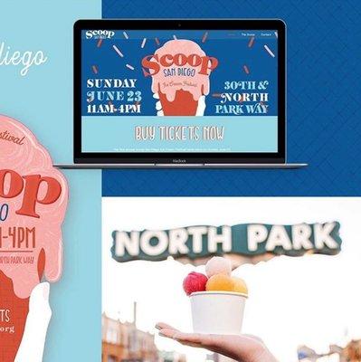 Event branding & marketing for Scoop San Diego.