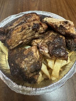 Jerk Chicken w/fries