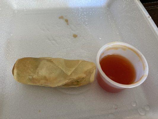 Egg Roll with Sweet & Sour Sauce