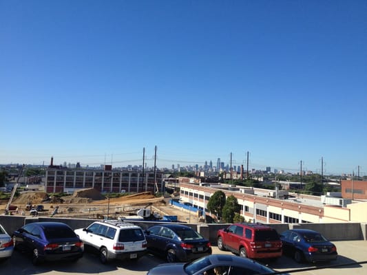 View of center city from garage roof