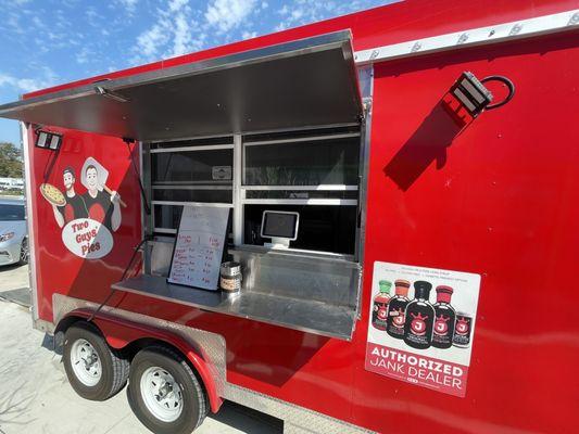 Two Guys' Pies food truck order window