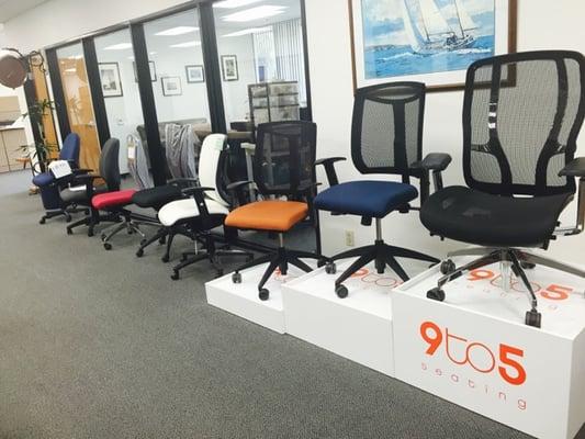 We offer New brands such as 9-5 seating, DMI, Cherryman, United Desk, Boss, Ergo, and more!