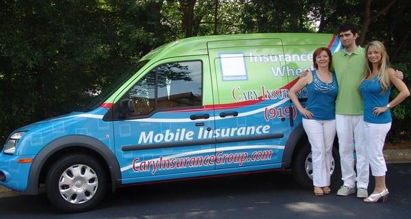 Our mobile agent is fully equipped to fulfill all of your insurance needs on the spot