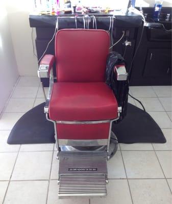 Stop by for your haircut and take a seat!