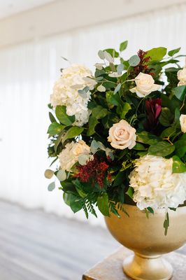 Fall Wedding Ceremony Arrangement. 

Photo Courtesy of Move Mountains