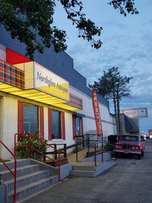 Outside of the 2010 Vine Street location at dusk.