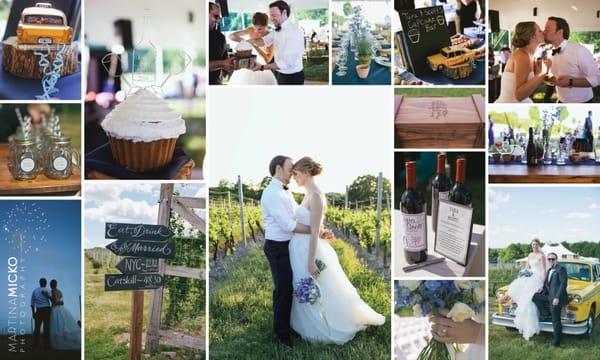 Hudson Valley Vineyard Wedding with a New York City vibe