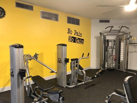 The new weight section of the gym did open in early 2020. Top of the line device in a great gym environment.