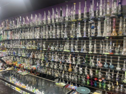 Huge glass selection