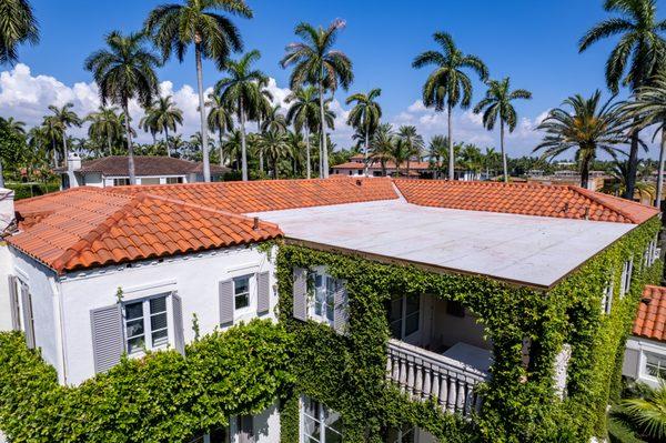 Tile and Flat Roof Roof Replacement with Copper Details