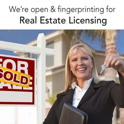 Real Estate Licensing - Livescan Fingerprints