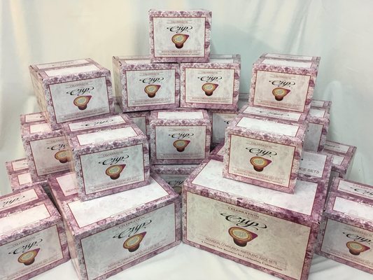 Pre-filled Communion Cups in stock 100ct, 250ct, 500ct.