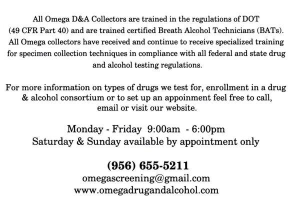 #drugtest with confidence knowing it is done right the first time around. Open all week.