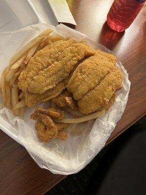 Catfish and shrimp