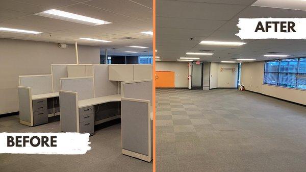 When your commercial property or office in Knoxville, TN needs a cleanout, just call Big Orange! We make office furniture removal easy!