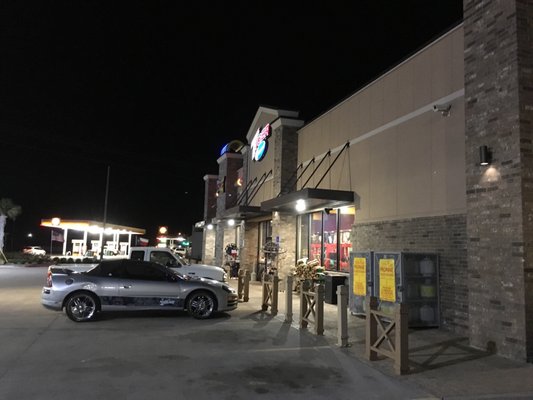 Store front at night